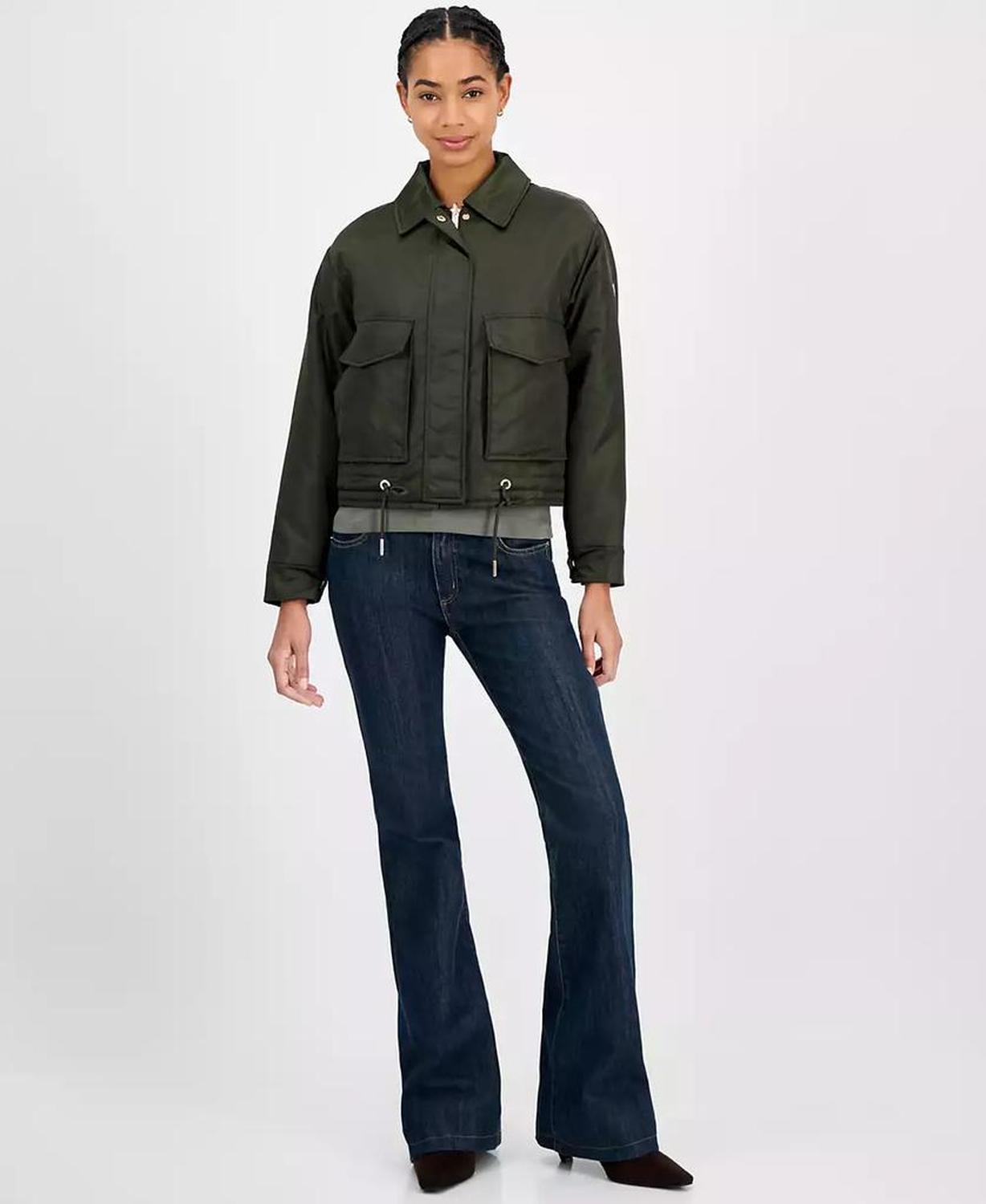 MICHAEL Women's Reversible Bomber Barn Jacket