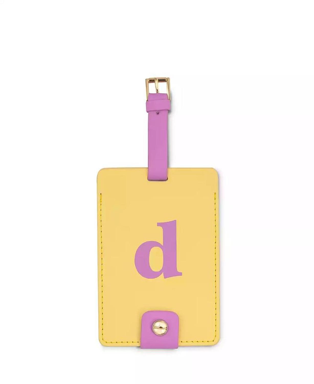 New York Just Mine Initial Luggage Tag, D