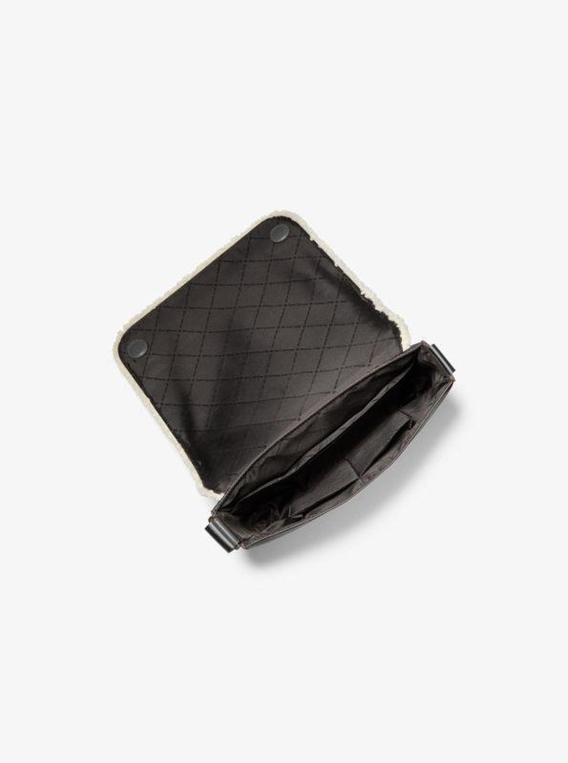 Cooper Suede and Sherpa Messenger Bag