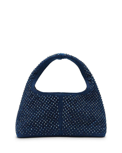 The Crystal Denim Mini Sack Bag