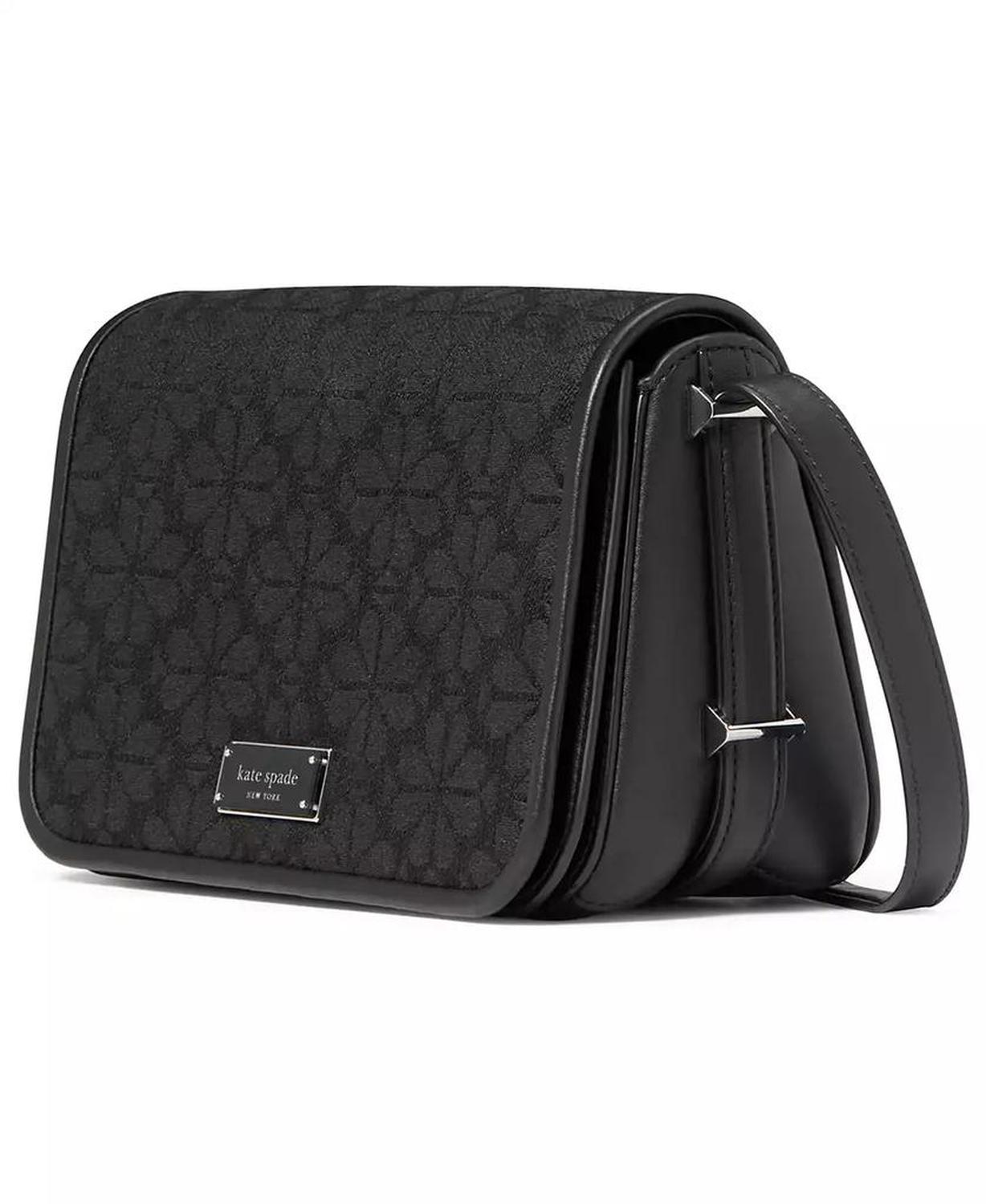 Spade Flower Jacquard Flap Crossbody