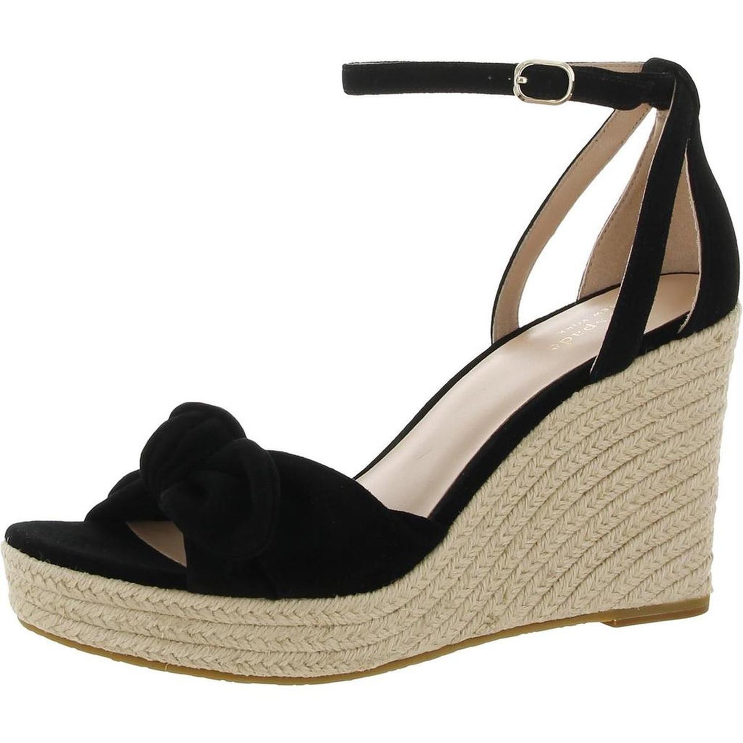 Tianna Womens Knot-Front Ankle Strap Wedge Sandals