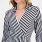 Women's Cotton Striped Collared Sheath Dress