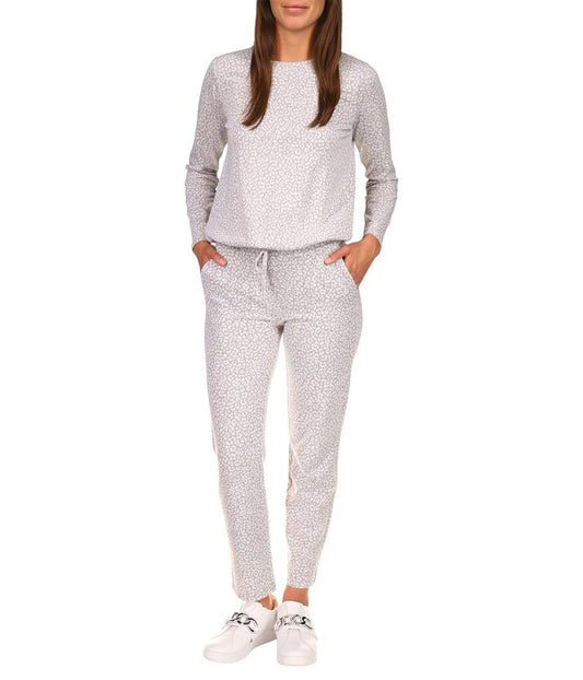 Cheetah Jacquard Elastic Long Sleeve Tee