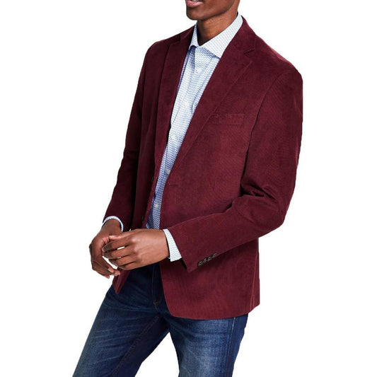 Kordell Mens Collar Corduroy Two-Button Blazer