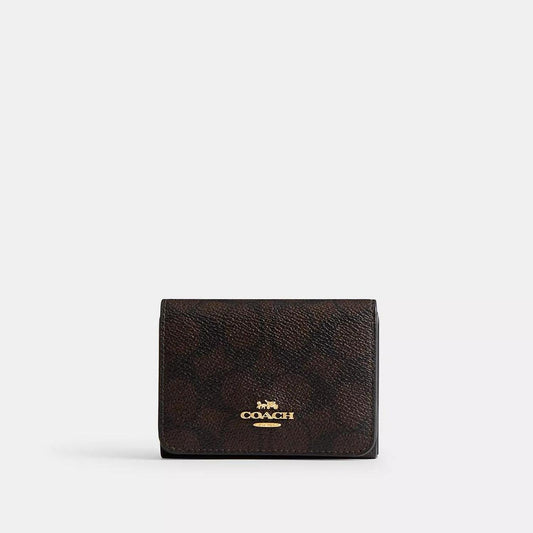 Card Holder Wallet In Blocked Signature Canvas