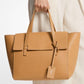 Sophia Hand-Stitched Pebbled Leather Satchel