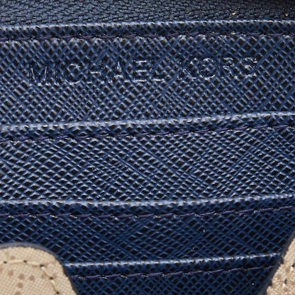 Michael Kors  Leather Striped Zip Around Wallet