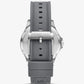 Oversized Bowen Gray-Tone and Silicone Watch