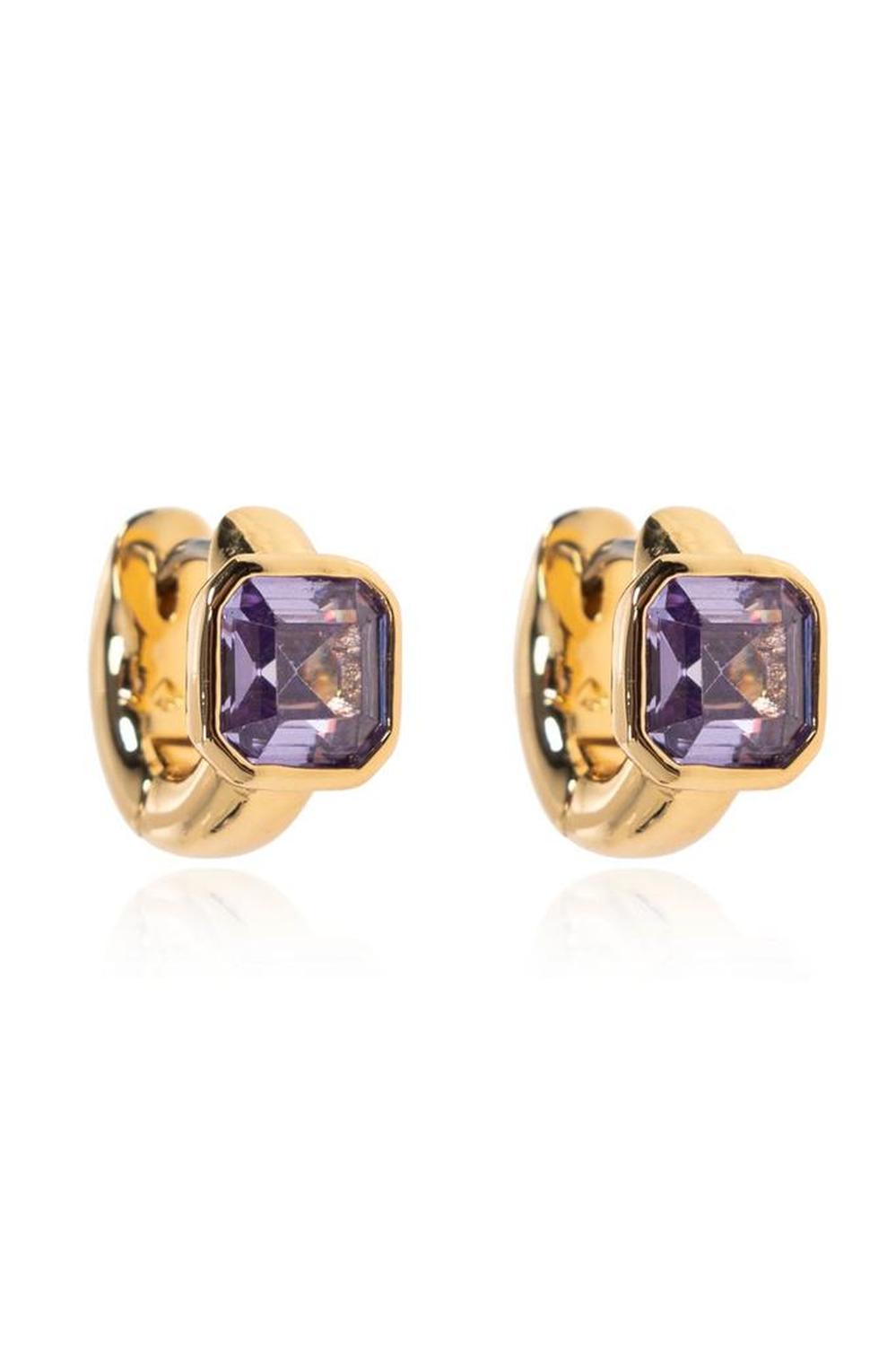 Kate Spade Keep Sparkling Asscher Huggies Earrings