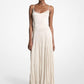 Crushed Techno Charmeuse Maxi Slip Dress