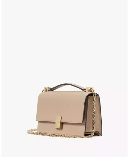 Women's Deco Pebbled Mini Flap Chain Crossbody Bag