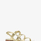 Carson Crackled Metallic Leather Sandal