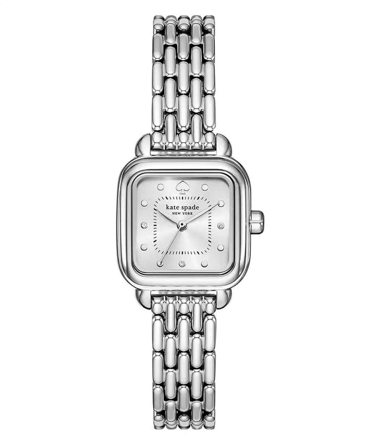 Women's Gracie Square Three-Hand Silver-Tone Stainless Steel Watch, 25mm
