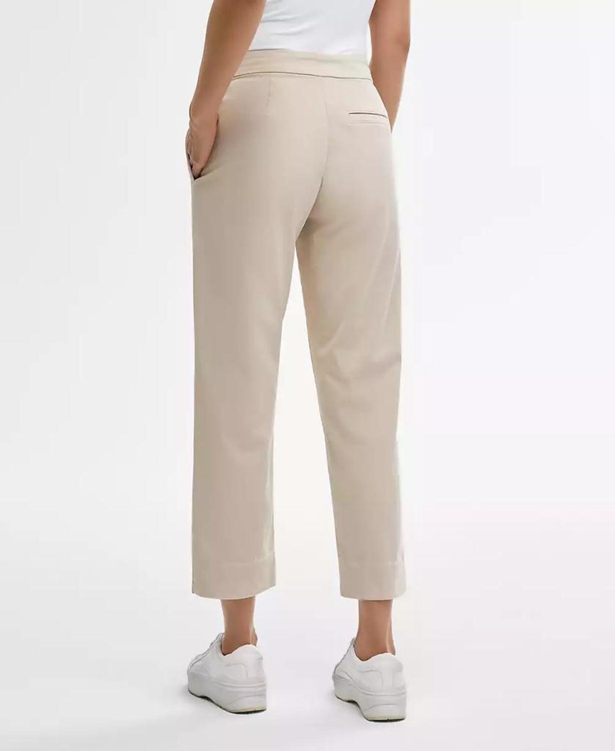 Women's Cotton-Blend Seamed Ankle Trousers