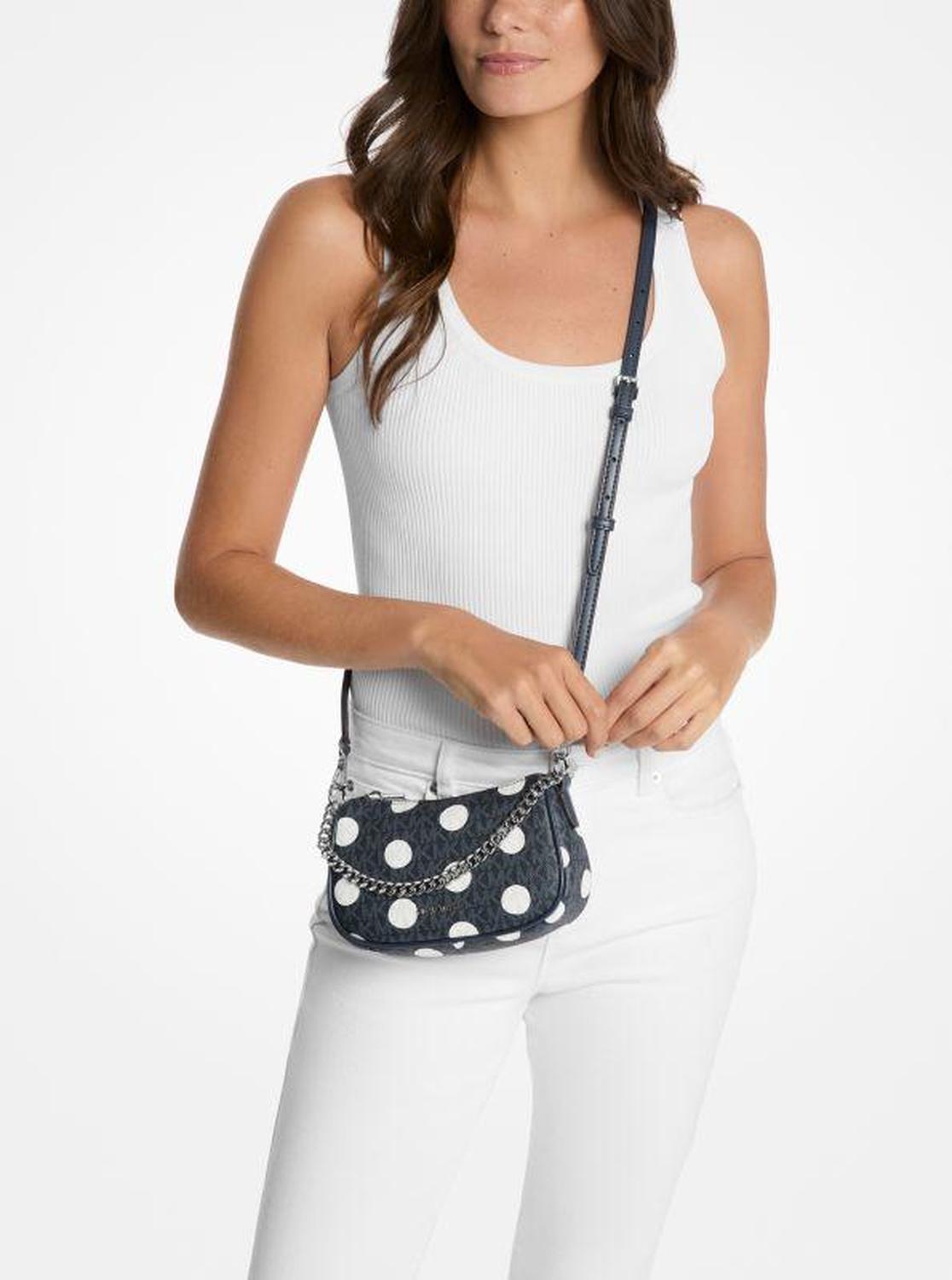 Carmela Small Polka Dot and Signature Logo Pochette