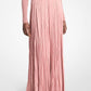 Crushed Techno Charmeuse Maxi Skirt