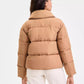Women's Drawstring-Collar Puffer Coat