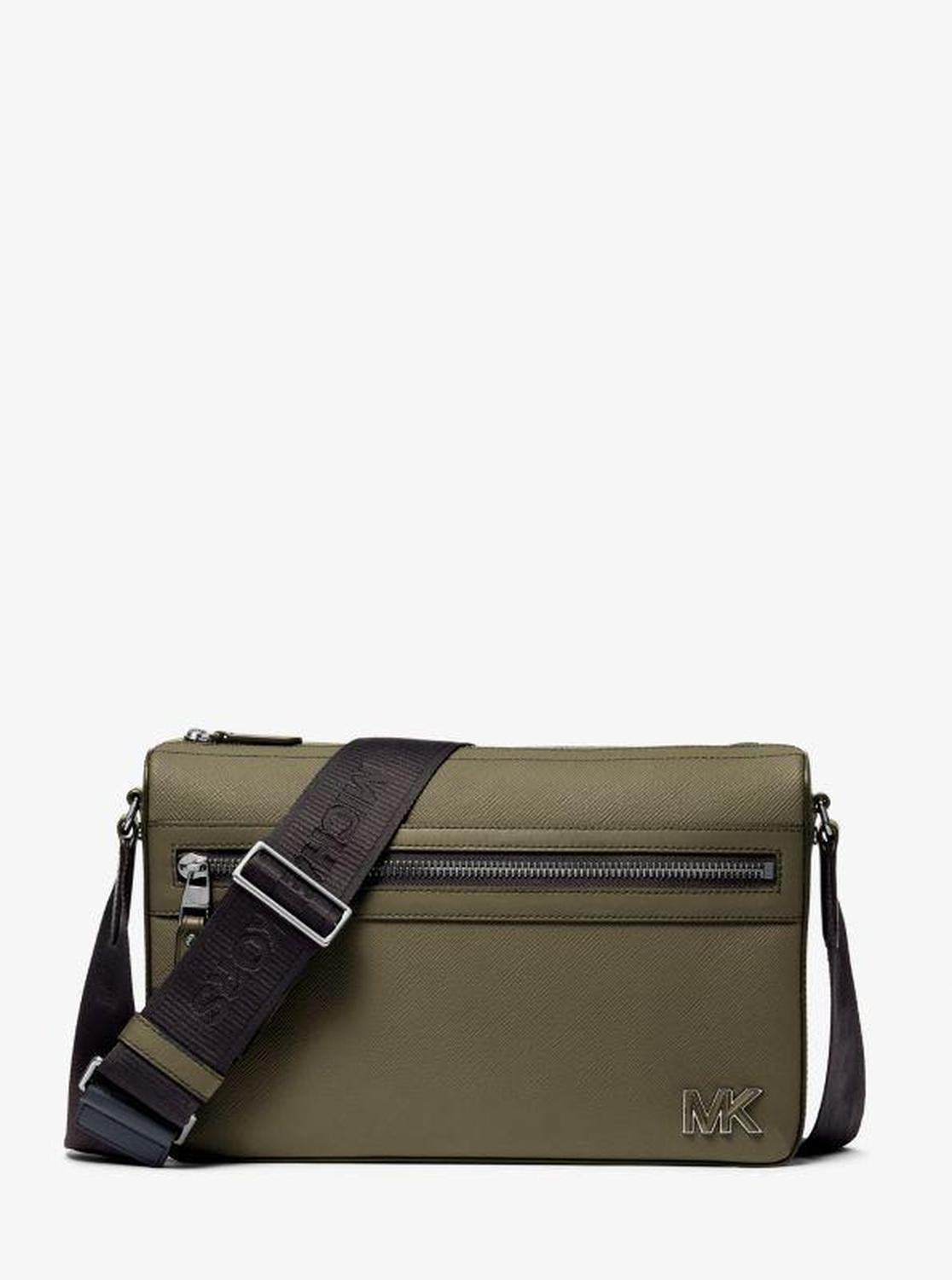 Edison Medium Saffiano Leather Messenger Bag