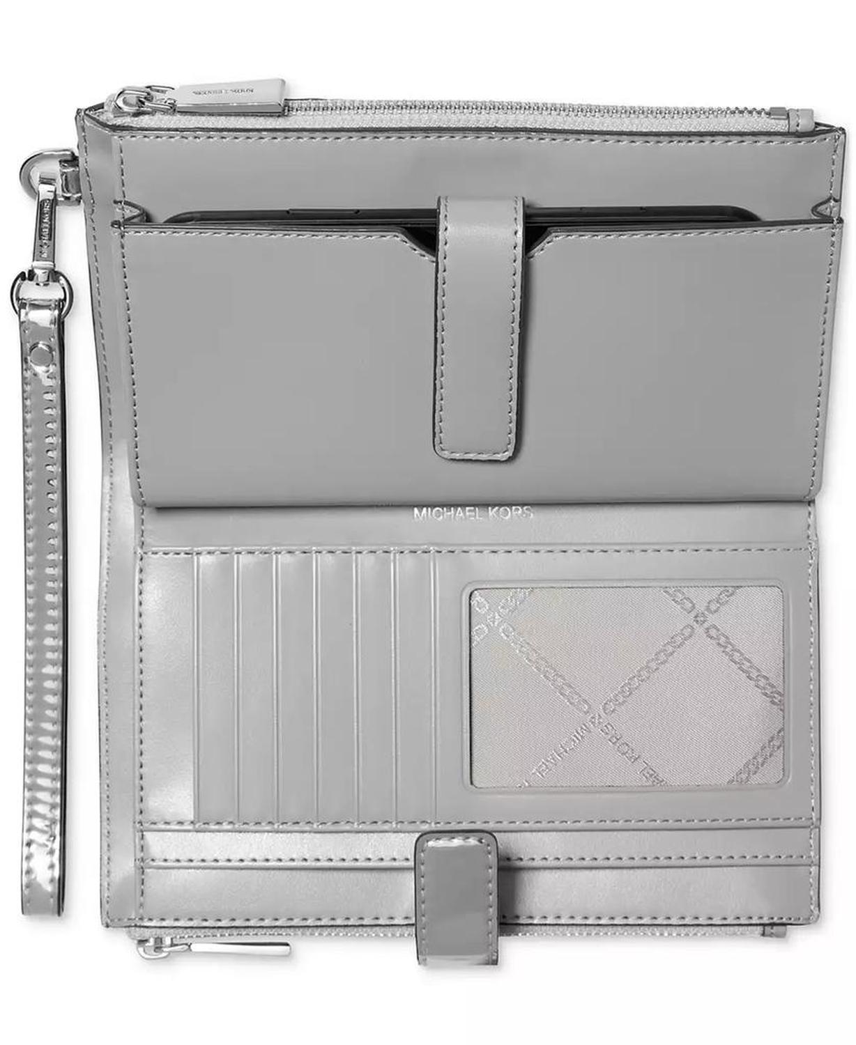 Jet Set Double Zip Wristlet In Gift Box