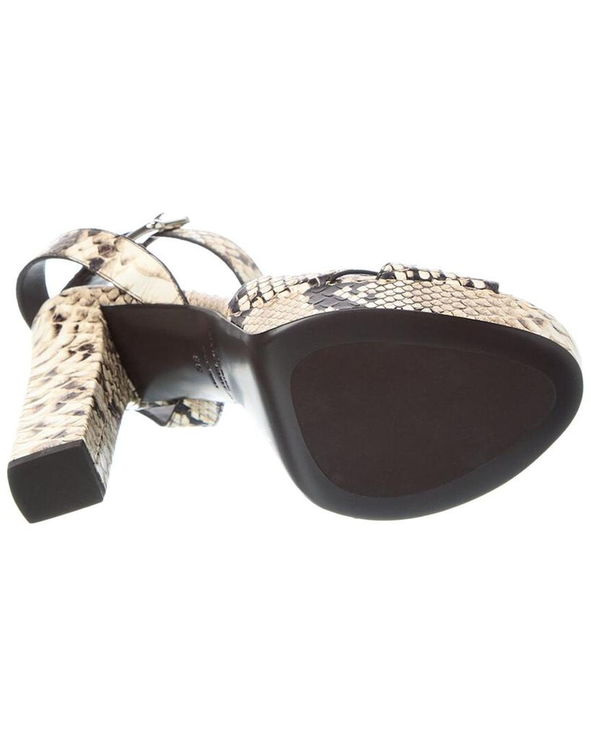 Cannon Runway Python-Embossed Leather Platform Sandal