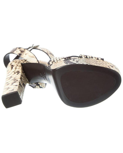Cannon Runway Python-Embossed Leather Platform Sandal