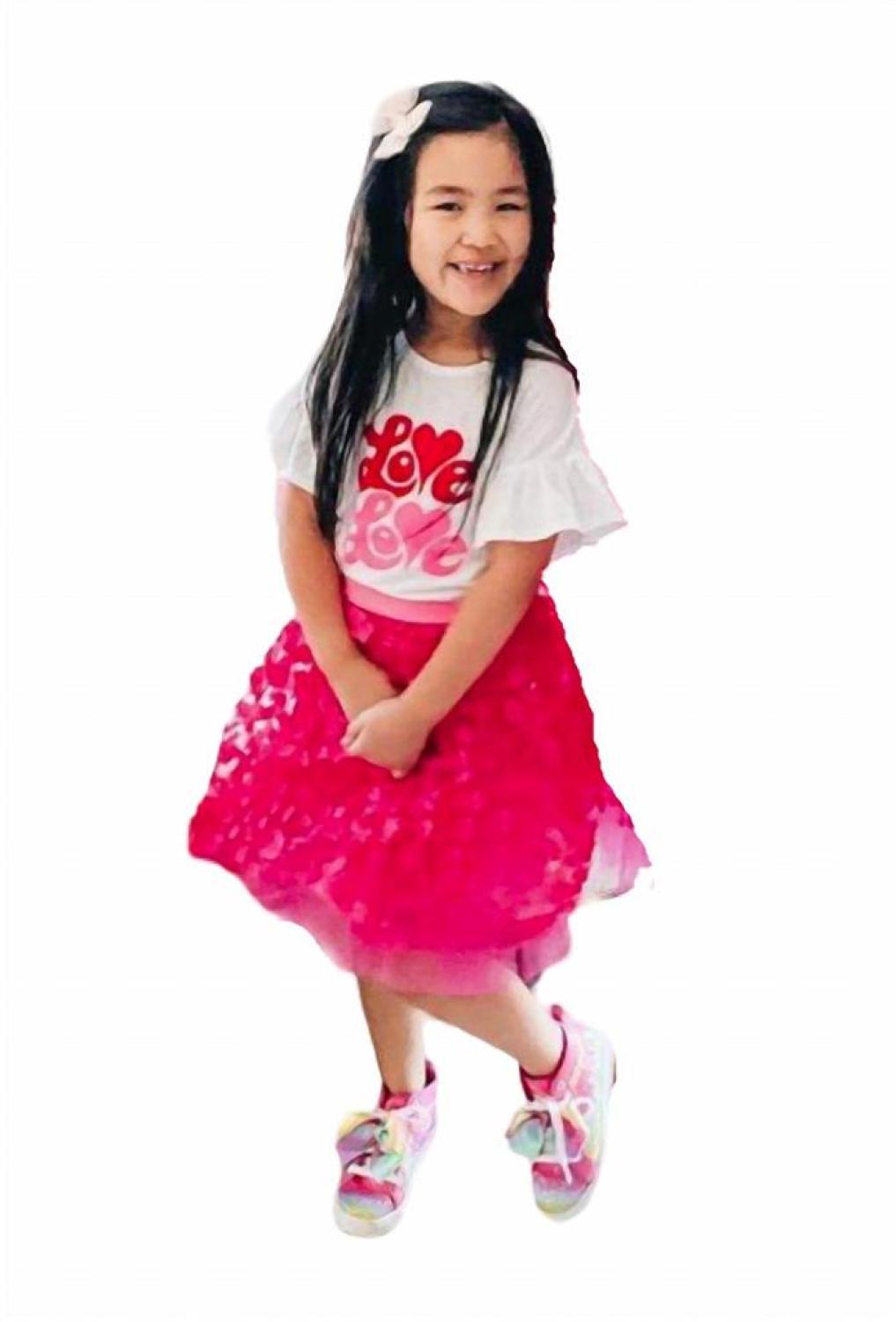 Girls Melody Petal Tulle Skirt In Fuschia