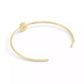 Faux Cultivated Pearl Butterfly Thin Cuff Bracelet