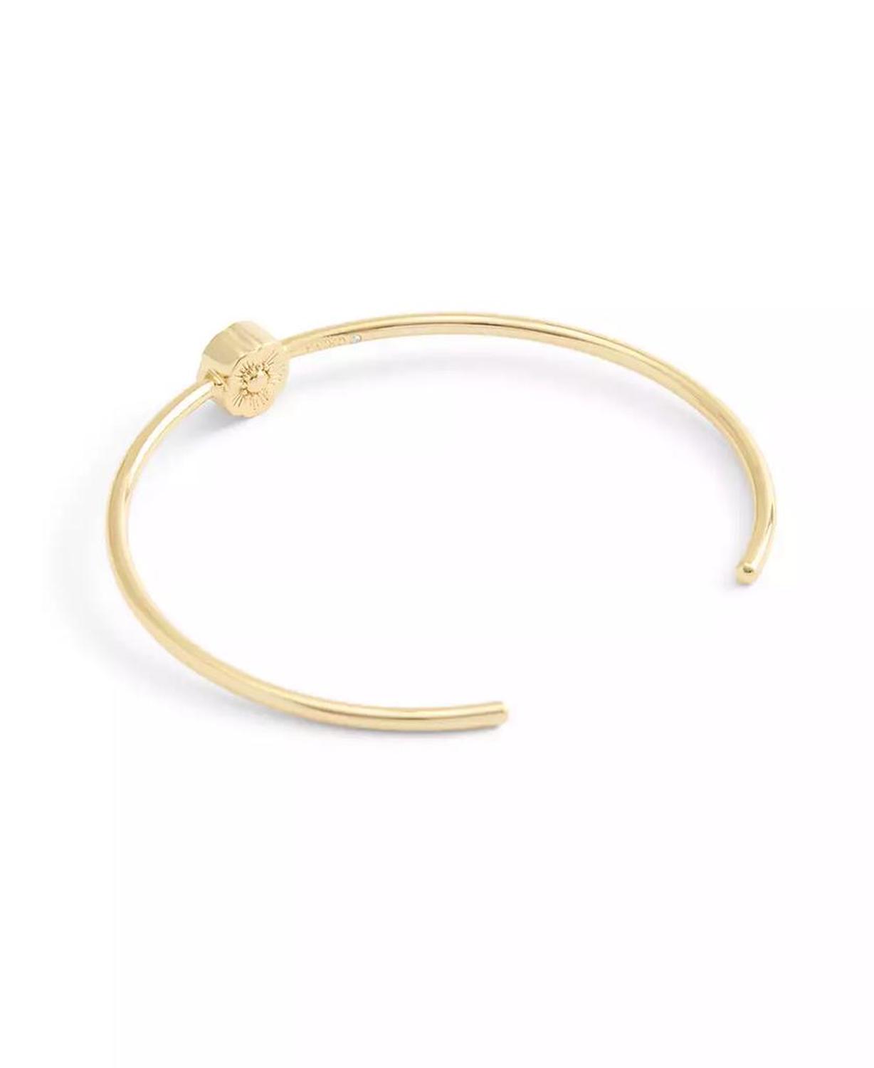 Faux Cultivated Pearl Butterfly Thin Cuff Bracelet