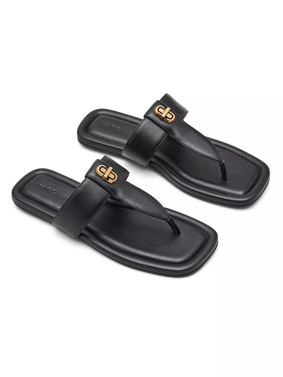 Dual Leather T Sandals
