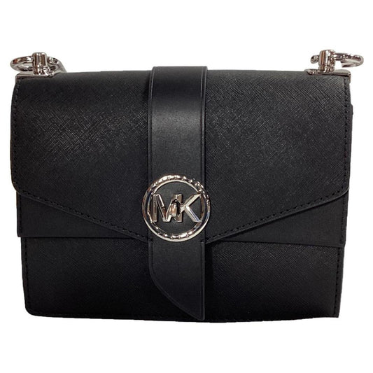Greenwich Small Crossbody Bag in Black Saffiano Leather