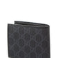 Gucci Interlocking G GG Supreme Canvas & Leather Bifold Wallet