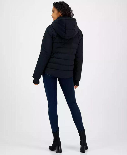 Women's Logo Hooded Puffer Coat