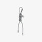 Silver-Tone and Metallic Braided Cord Bag Charm