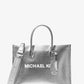 Mirella Medium Metallic Pebbled Leather Tote Bag