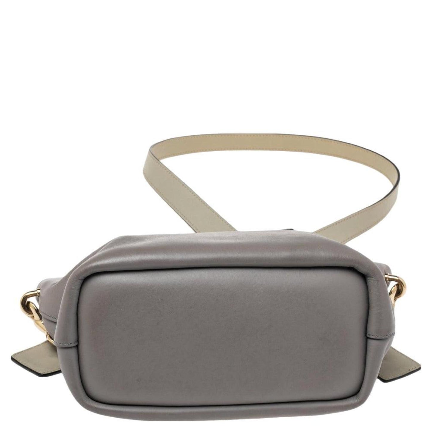 Chloe Grey/beige Leather Small Baylee Tote
