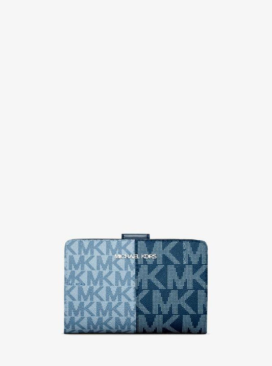 Jet Set Medium Two-Tone Logo Wallet