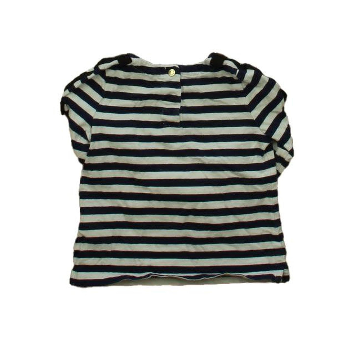 Girls Navy Stripe Long Sleeve T-Shirt