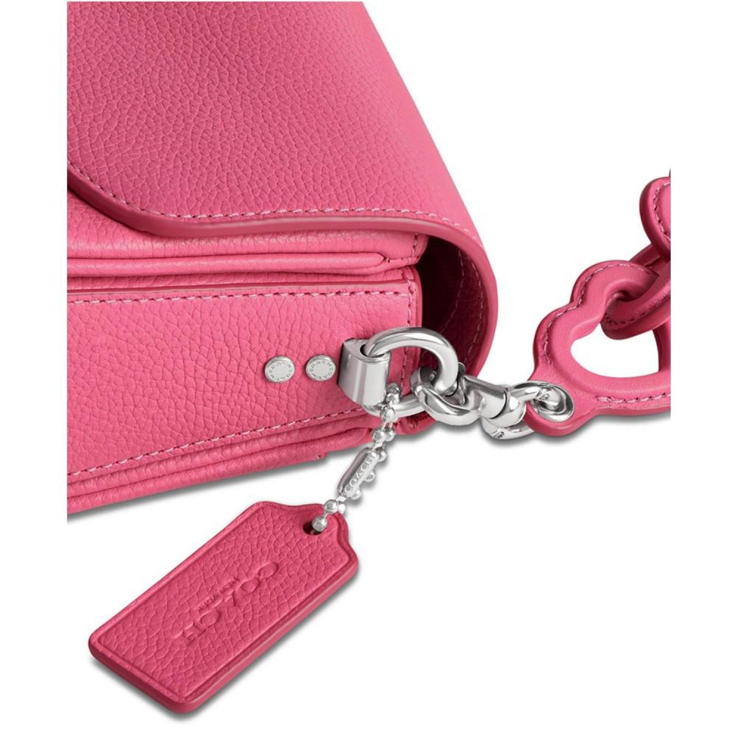 Polished Pebble Leather Cassie Crossbody 19 with Heart Strap