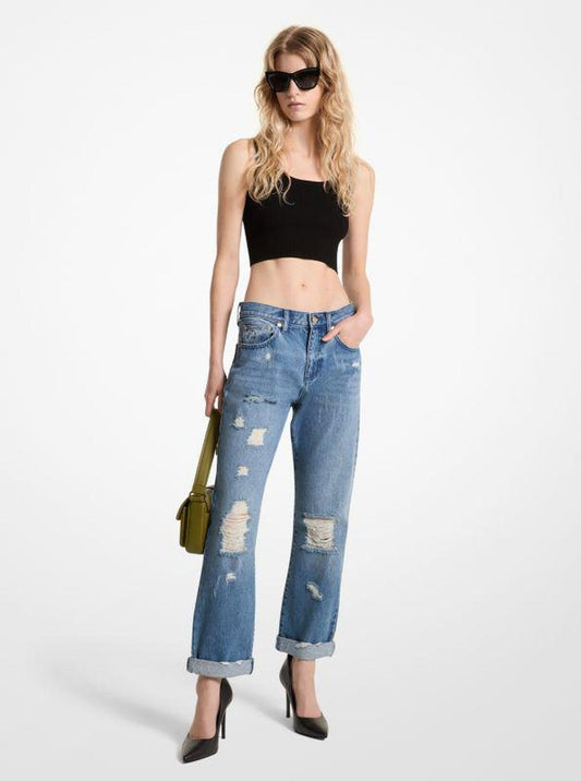 Distressed Denim Jeans