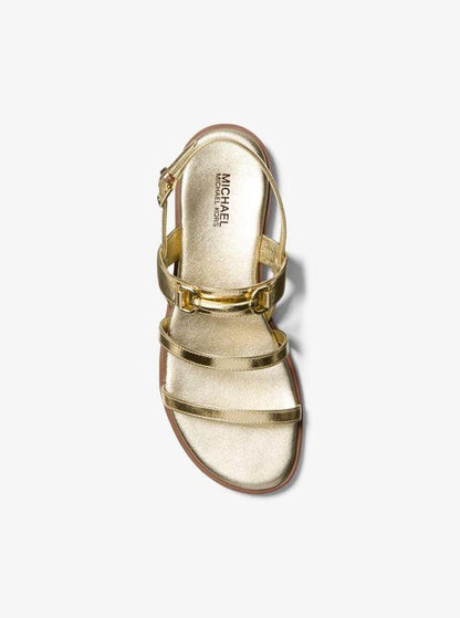 Carson Crackled Metallic Leather Sandal