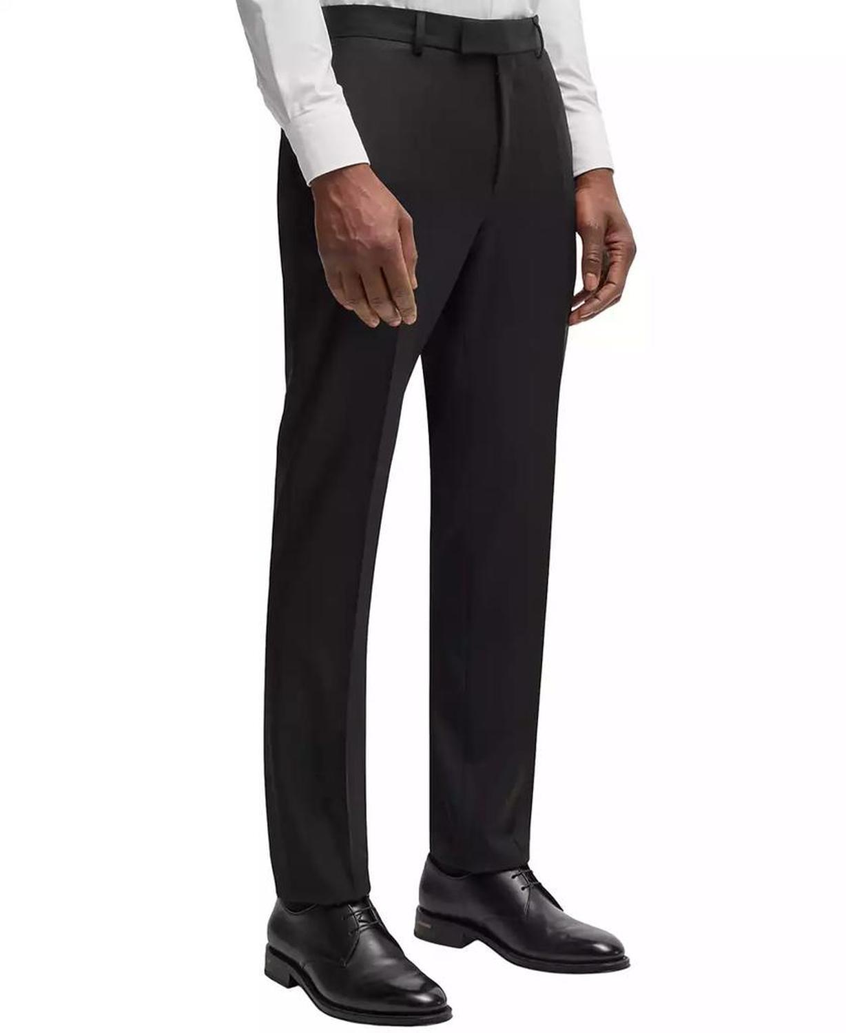 Men's Virgin Wool Slim-Fit Trousers