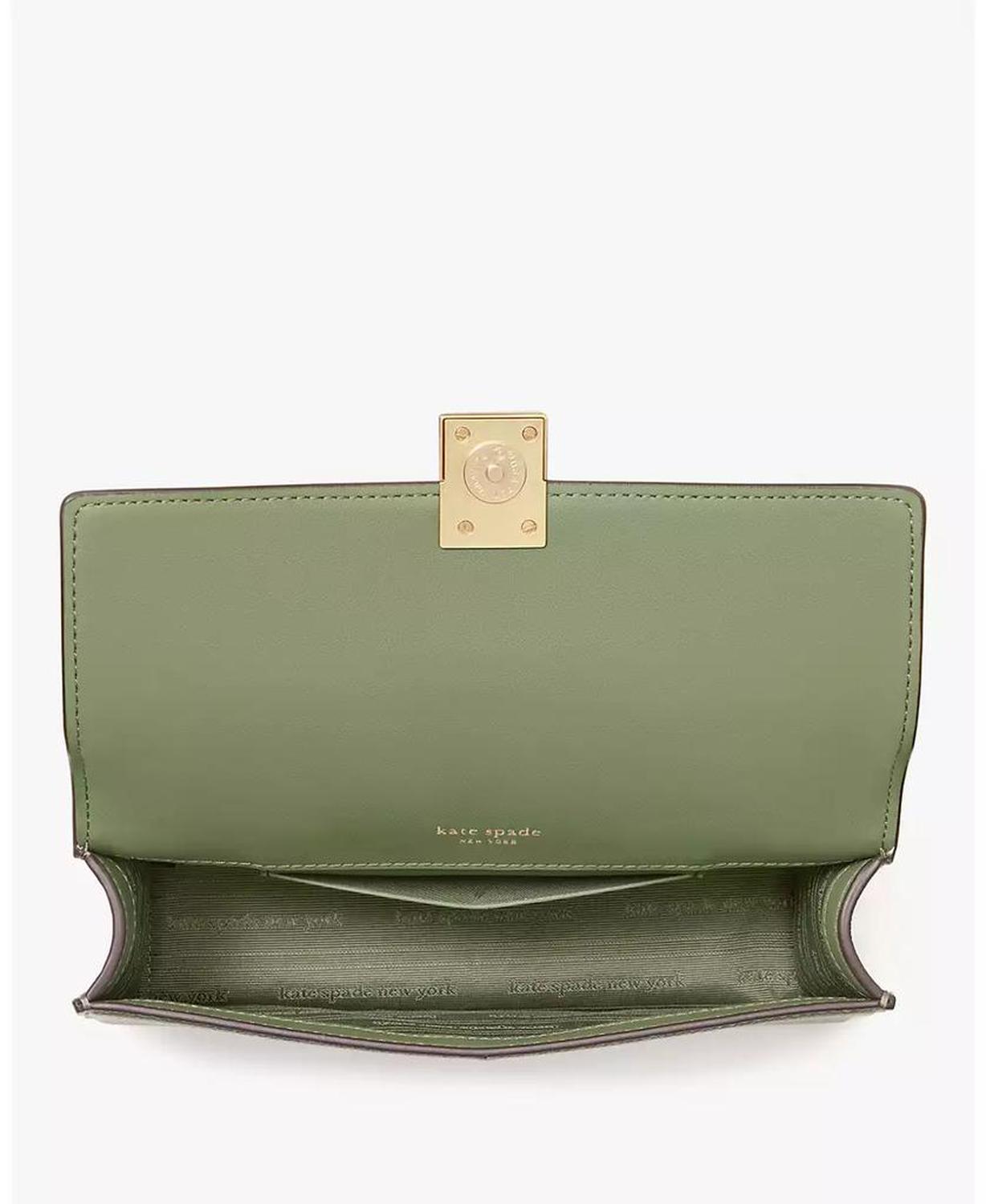 Women's Deco Pebbled Mini Flap Chain Crossbody Bag
