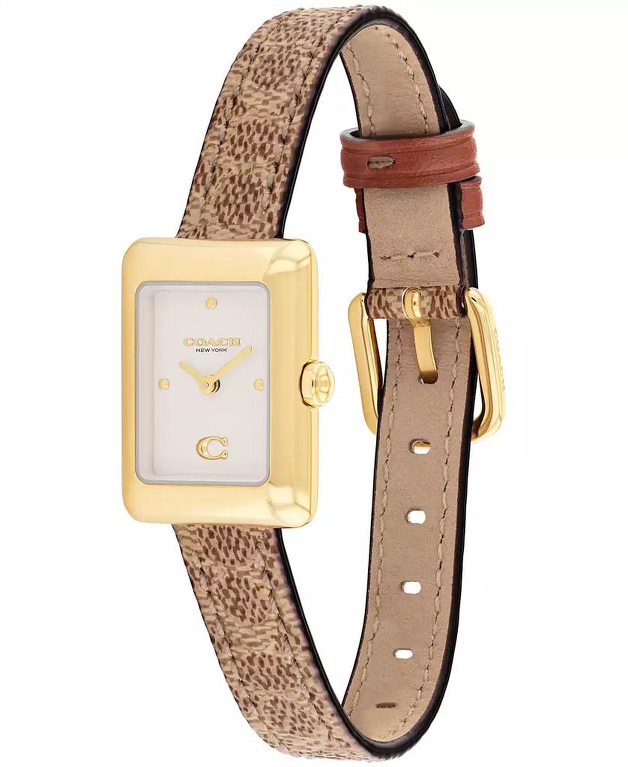 Women's Mara Brown Leather Strap Watch, 19 x 26mm
