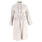 The Cube Marco Overcoat in White Cotton