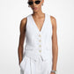 Linen and Cotton Twill Vest
