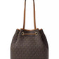 Michael Kors Women's Medium Signature Logo Bucket Messenger Handbag