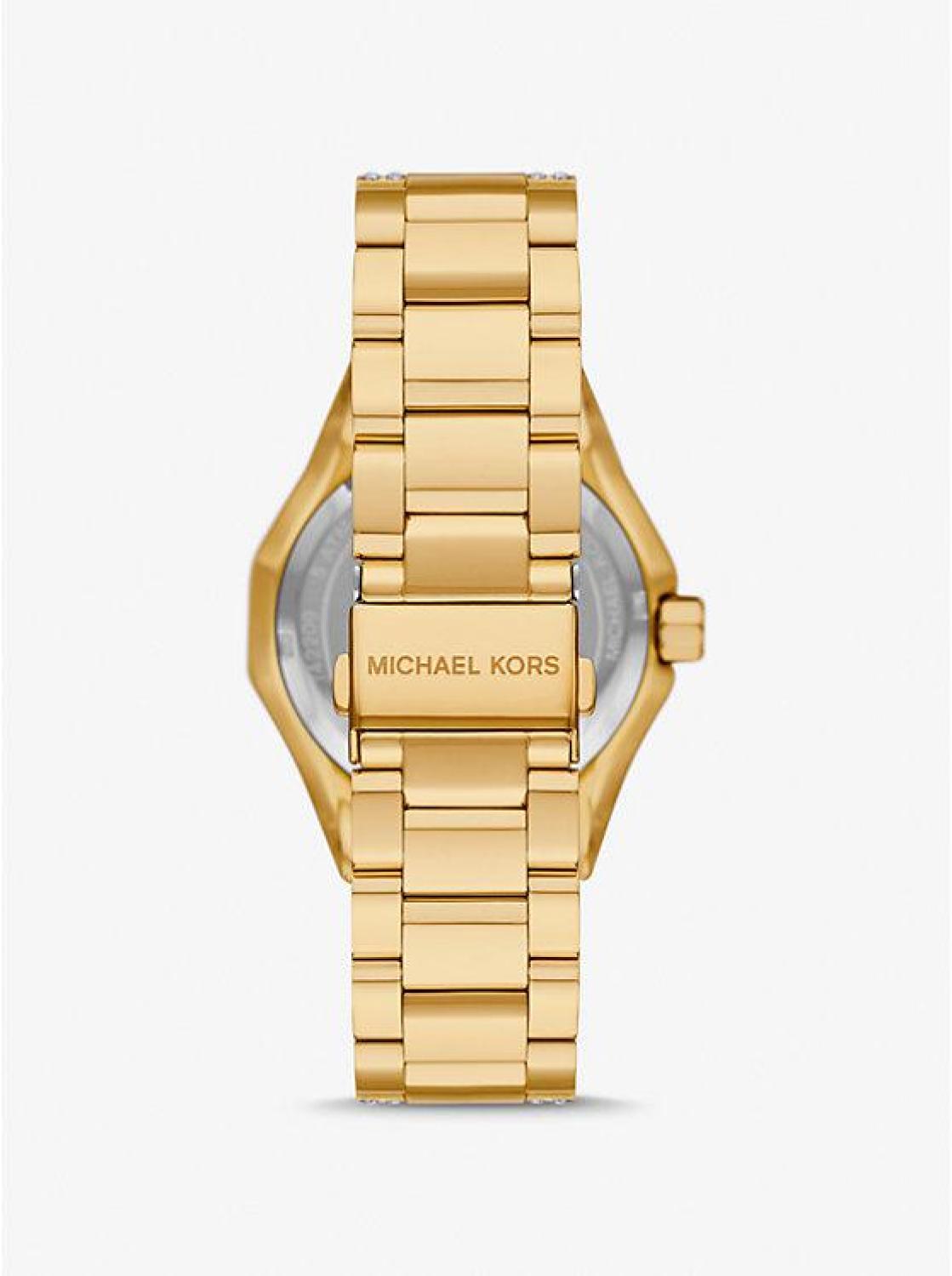 Oversized Raquel Pavé Gold-Tone Watch