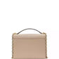 Deco Pebbled Leather Chain Shoulder Bag
