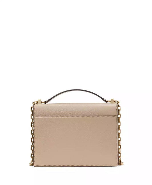 Deco Pebbled Leather Chain Shoulder Bag
